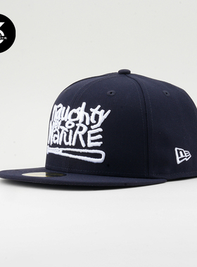 NEWERA X NAUGHTY BY NATURE美国说唱组合联名5950平沿棒球帽藏蓝