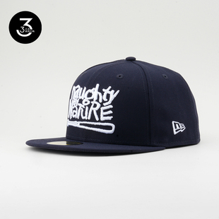 NEWERA NAUGHTY NATURE美国说唱组合联名5950平沿棒球帽藏蓝