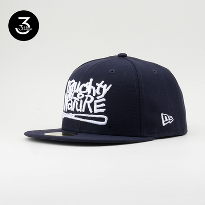 NEWERA X NAUGHTY BY NATURE美国说唱组合联名5950平沿棒球帽藏蓝