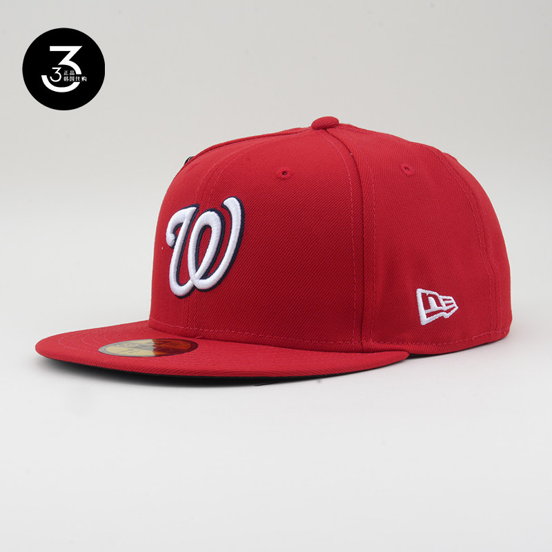 韩国代购NEWERA纽亦华5950平沿全封闭棒球帽MLB华盛顿国民59FIFTY