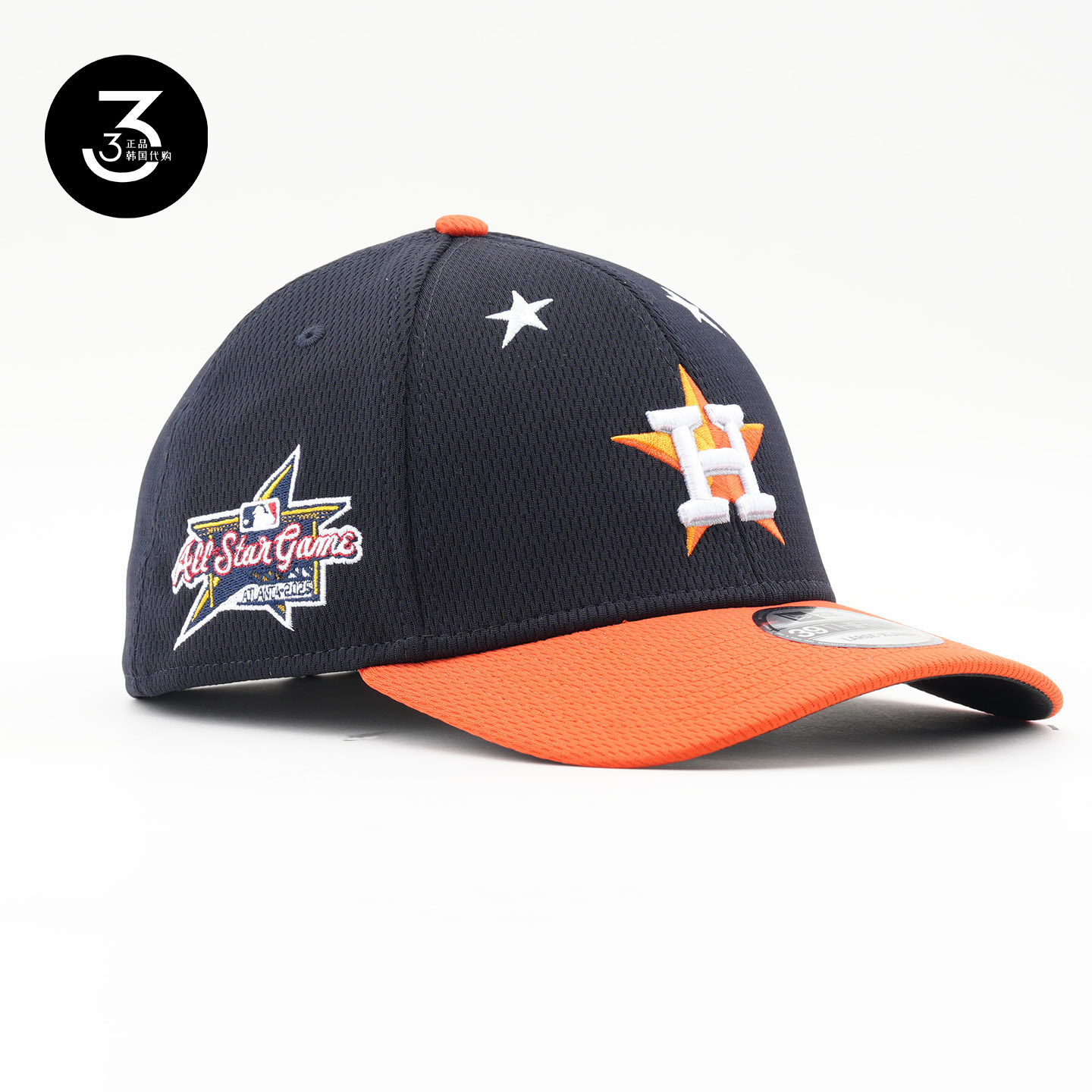 美国代购NEWERA纽亦华MLB全明星3930弯沿全封棒球帽H休斯顿太空人