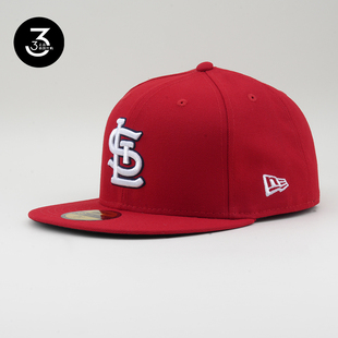 韩国代购NEWERA纽亦华美职棒MLB平沿全封闭棒球帽圣路易斯红雀