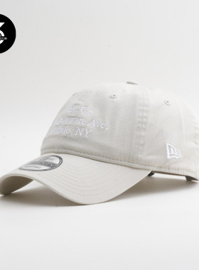 韩国代购NEWERA纽亦华nec小字母小头围920软顶可调节棒球帽白灰色