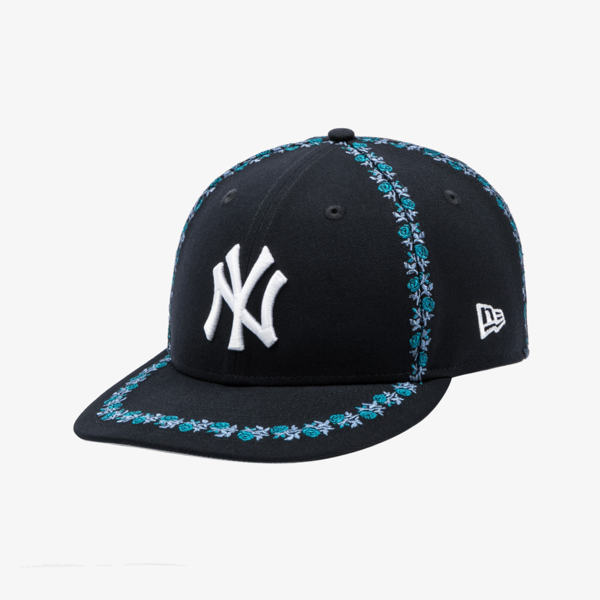 韩国代购NEWERA纽亦华玫瑰刺绣LP5950微弯檐全封闭棒球帽NY洋基