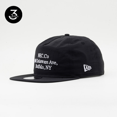 韩国代购NEWERA纽亦华帽子1920平沿速干软顶夏季通风棒球帽黑色
