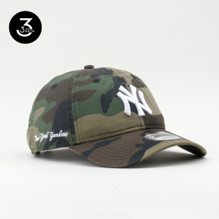 韩国代购 NEWERA纽亦华MLB球队940软顶大标棒球帽NY纽约扬基绿迷彩