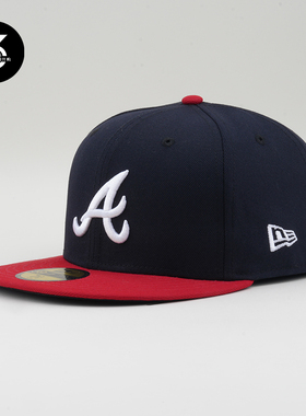 韩国代购NEWERA纽亦华5950平沿全封闭棒球帽亚特兰大勇士59FIFTY