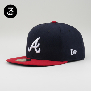 韩国代购 NEWERA纽亦华5950平沿全封闭棒球帽亚特兰大勇士59FIFTY