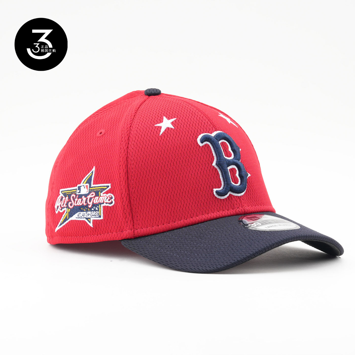 美国代购NEWERA纽亦华MLB全明星3930弯沿全封闭棒球帽波士顿红袜