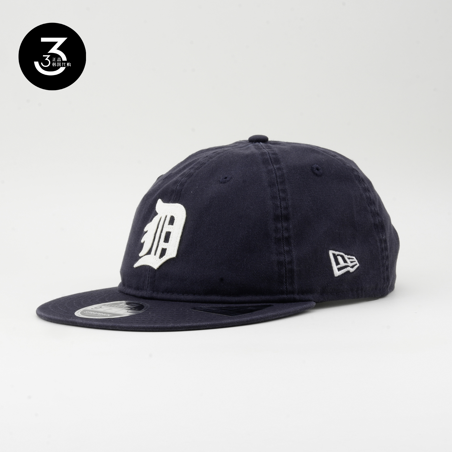 韩国代购NEWERA复古皇冠RC950平沿可调节软顶棒球帽DET底特律老虎