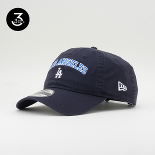 韩国代购NEWERA纽亦华帽子男女同款920软顶小标LA字母棒球帽藏蓝