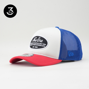 韩国代购 NEWERA纽亦华940网眼防晒大头围可调卡车帽棒球帽红白蓝