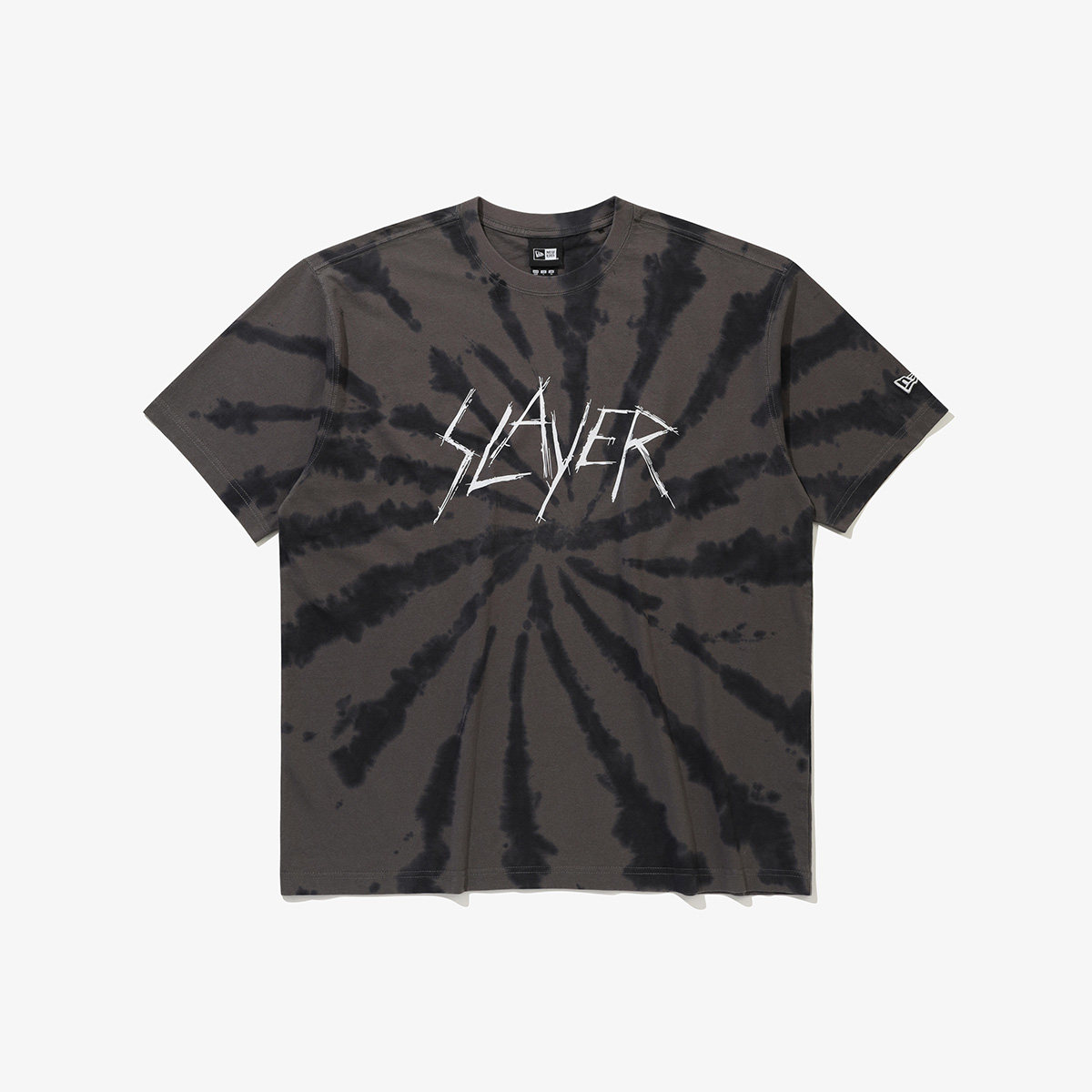 韩国代购纽亦华NEWERA X SLAYER重金属乐队联名闪电纹大字母T恤棕