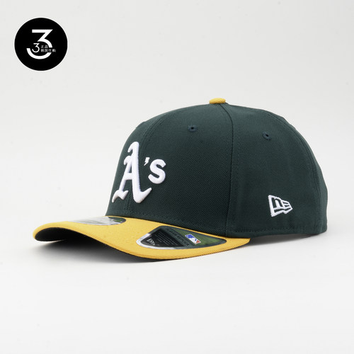韩国代购NEWERA纽亦华970微弯檐可调棒球帽MLB球队AS奥克兰运动家