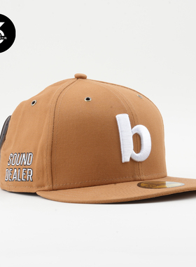 韩国代购NEWERA X BALANSA纽亦华联名5950平沿全封闭棒球帽卡其色