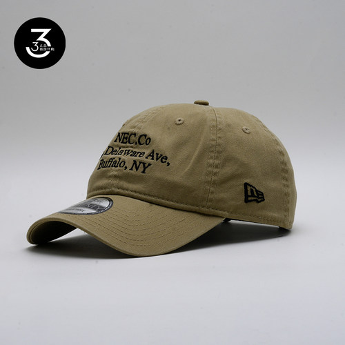 韩国代购NEWERA棒球帽鸭舌帽920软顶小字母刺绣弯檐帽休闲卡其色