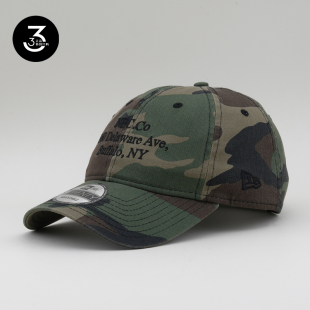 韩国代购 NEWERA棒球帽鸭舌帽920软顶小字母刺绣弯檐帽休闲迷彩绿