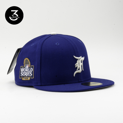 韩国代购NEWERA X FEAR OF GOD联名款5950平沿全封闭棒球帽道奇队