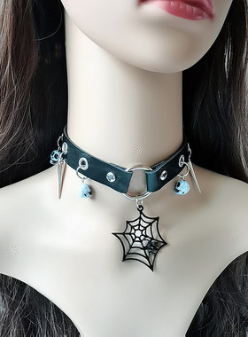 无金属PU皮皮革男女同款锁骨链