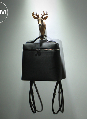 Airvivi-19S84-2025秋冬新款真皮LP双肩包时尚包包头层牛皮背包女