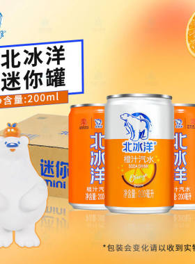 北冰洋橙汁汽水200ml*24听
