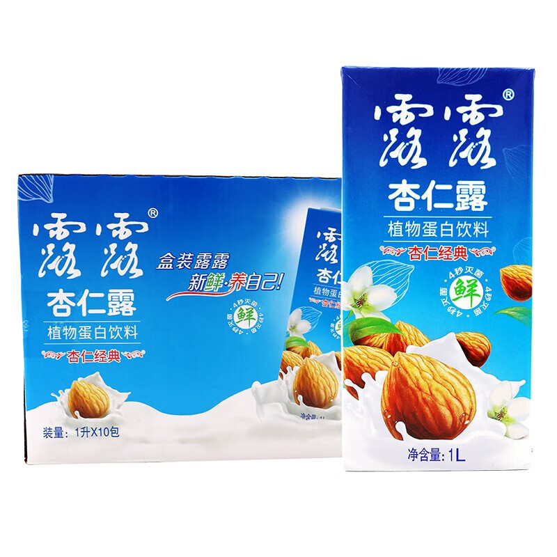 露露杏仁露植物蛋白饮料1L*10盒