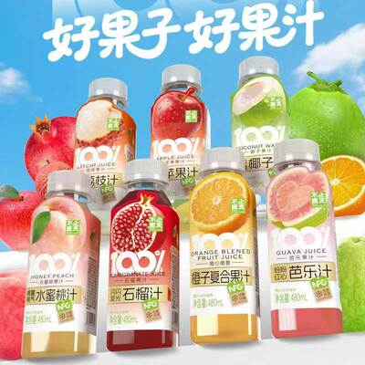 不止夏天100％椰子水FNC添加果汁饮料橙汁荔枝汁苹果汁桃汁芭乐汁