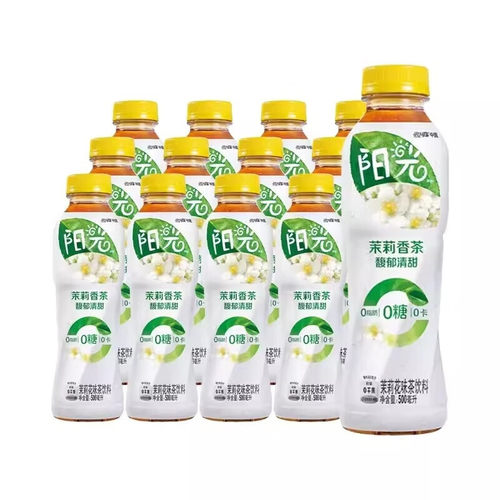 可口可乐阳光茉莉香茶500ml*12瓶整箱果味无糖茉莉花味茶饮料