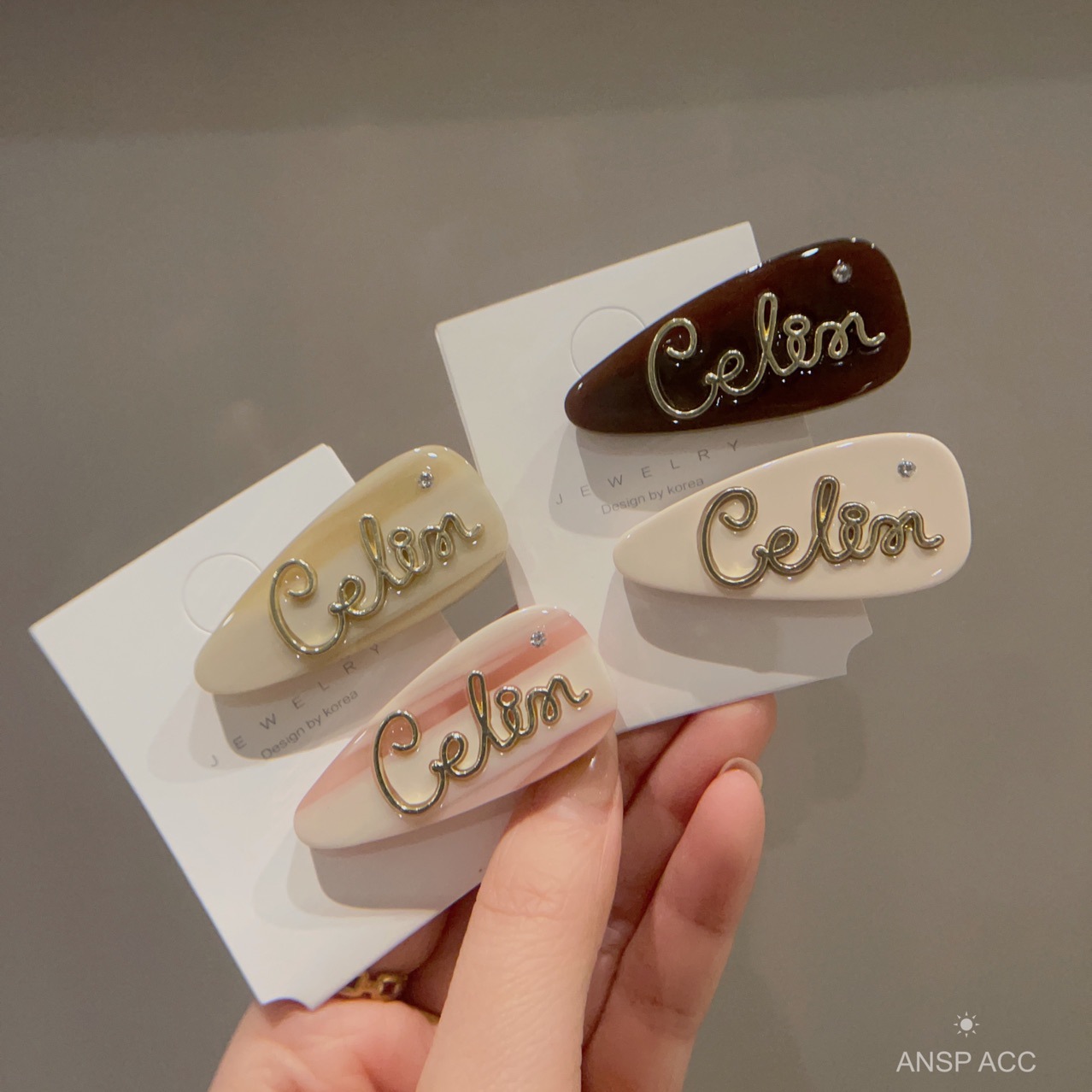 韩国东大门2023新款醋酸英文字母刘海夹碎发夹侧边夹感小发卡