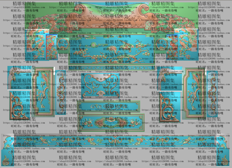 福喜沙发精雕图飞天沙发精品松鹤文宝电脑雕刻图花鸟仙鹤浮雕图