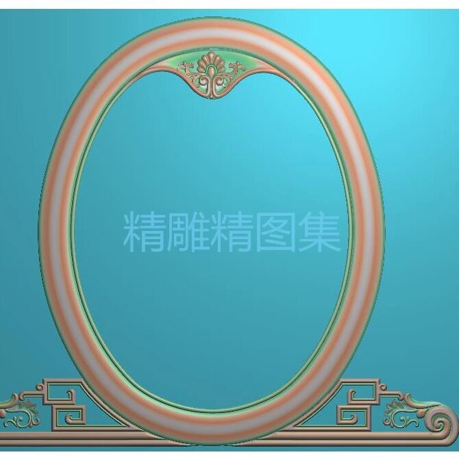 洋花镜框精雕图花鸟梳妆台灰度图设计素材/源文件