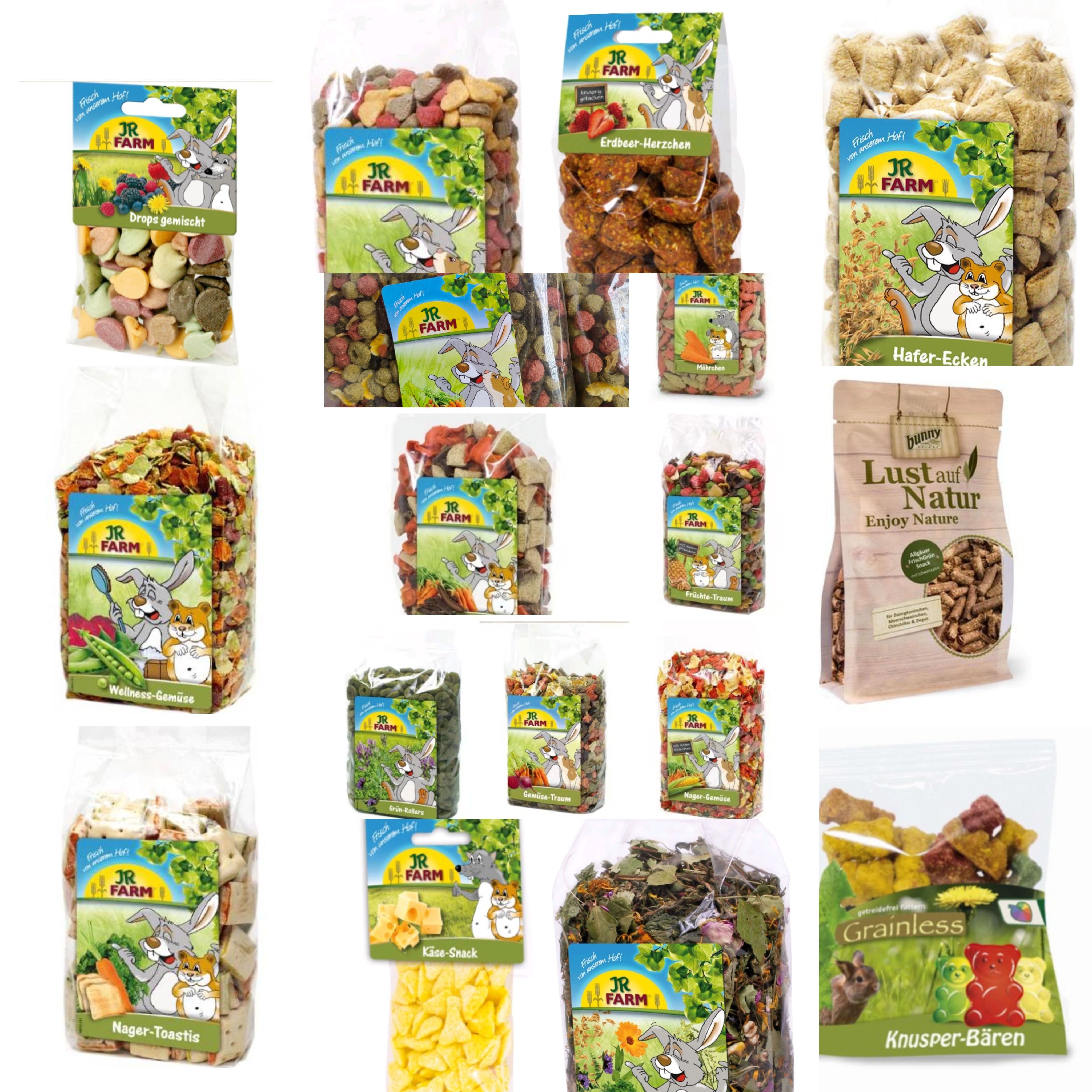 德国JR FARM 系列混合脆脆蔬菜餐玉米胡萝卜仓鼠熊兔豚鼠零食