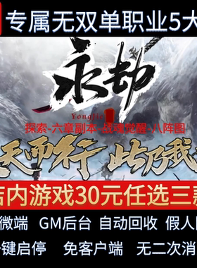 传奇单机电脑版永劫世界探索单职业五大陆专属迷失GM后台微端联网
