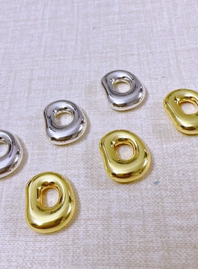 316钛钢爆款面包圈巴洛克波浪隔珠饰品不规则配件水晶隔片diy镂空