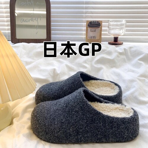 日本GP高级毛呢厚底加绒勃肯鞋女