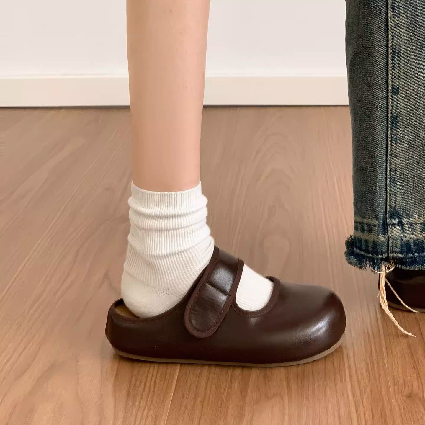 日本GP玛丽珍厚底勃肯鞋女2026春季新款懒人一脚蹬孕妇包头半拖鞋,女鞋,玛丽珍鞋,淘宝优惠券,粉丝福利购,淘宝优惠卷