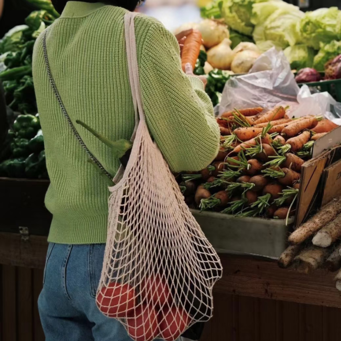 手提式网兜购物收纳球类网袋礼品包装收纳超市买菜水果饭盒家用袋