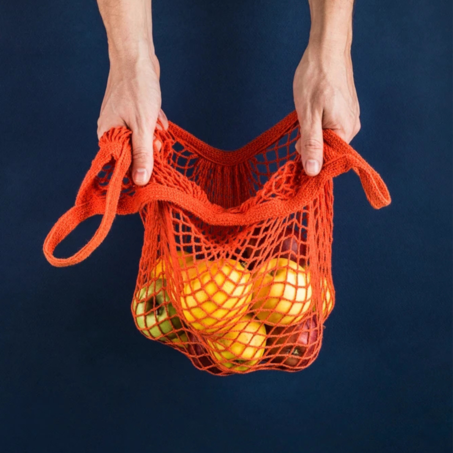 老式复古纯棉网袋大容量托特包手提购物袋收纳袋水果编织家居袋