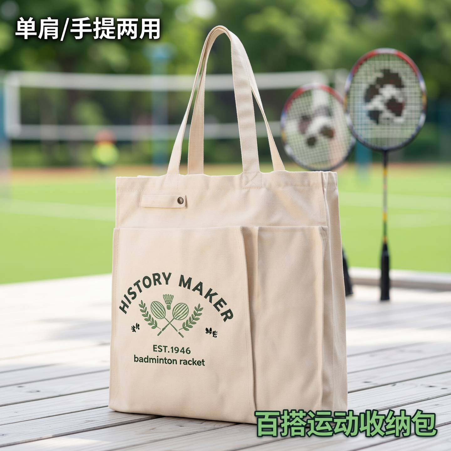 百搭运动羽毛拍收纳单肩包羽毛球包网球包网球拍收纳袋手提大容量