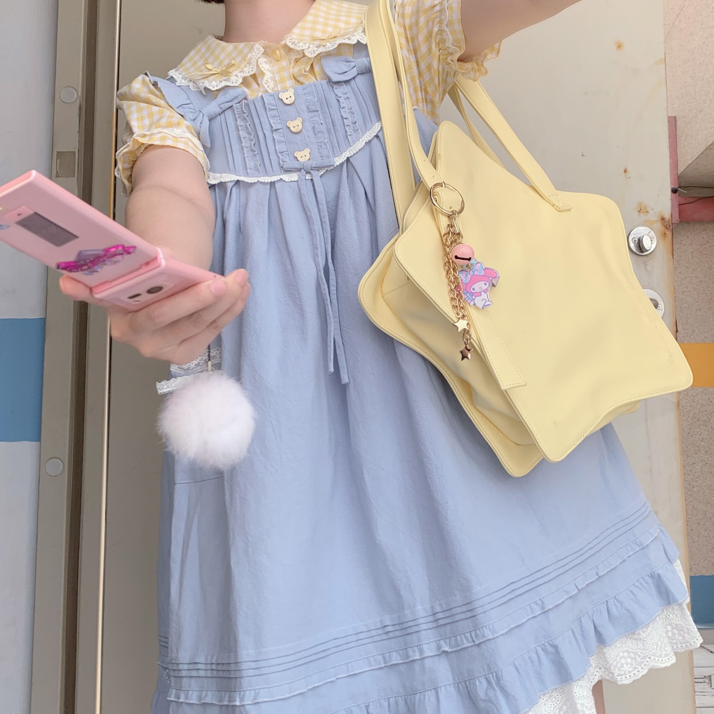 NanNanS派派 星星煎饼手提单肩包包女大容量奶黄可爱萌原创Lolita,模玩/动漫/周边/娃圈三坑/桌游,lolita洛丽塔包袋,淘宝优惠券,粉丝福利购,淘宝优惠卷