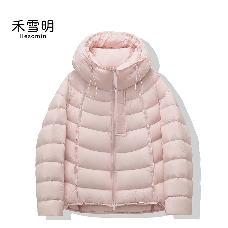 粉色排骨加厚保暖白鸭绒韩版外套