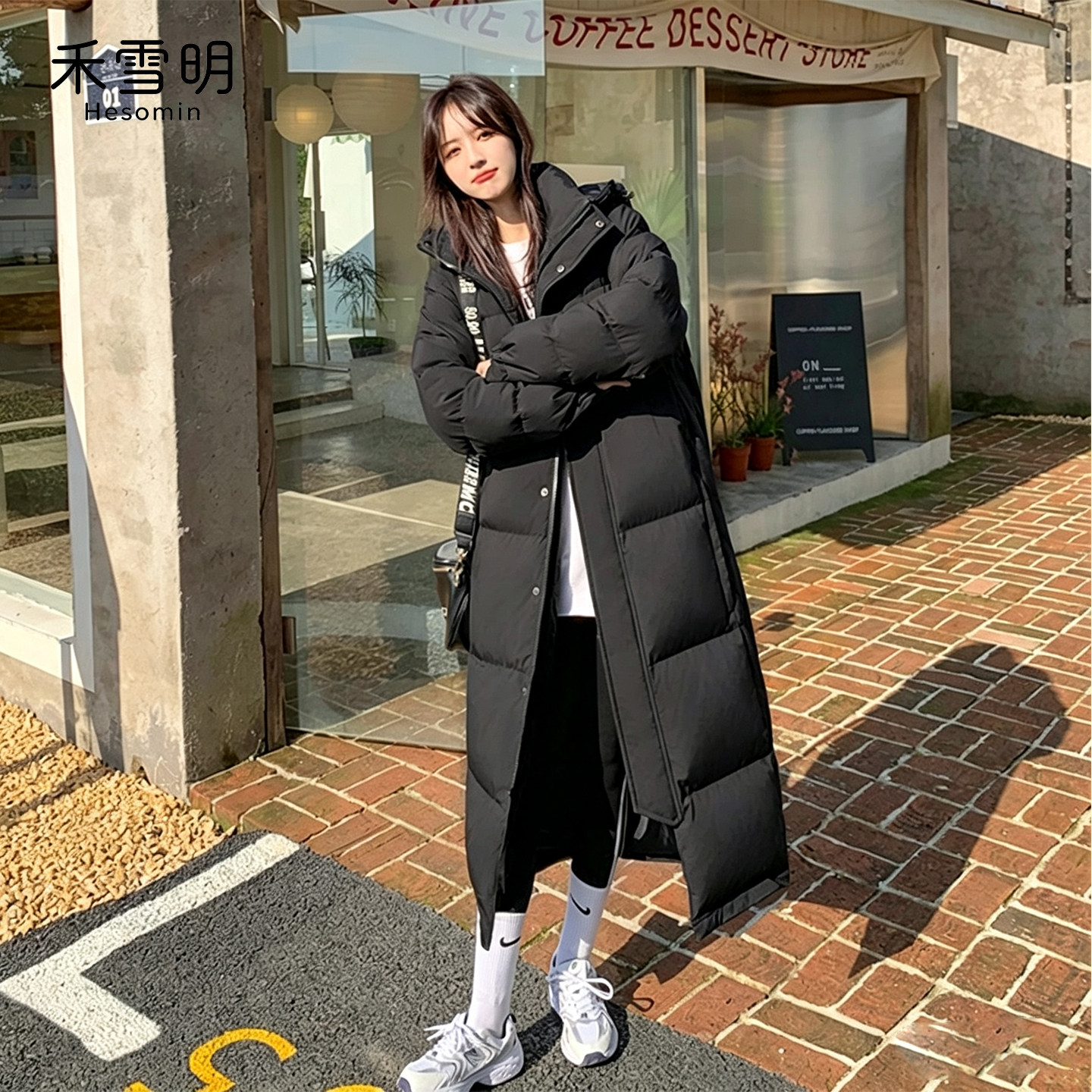 禾雪明长款羽绒服男女超长款宽松加厚过膝冬季2026年新款情侣中戏