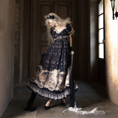 原创独角兽帝政lolita少女连衣裙