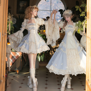 【尾款】Lolita裙正版原创蓝色信笺少女洛丽塔连衣裙