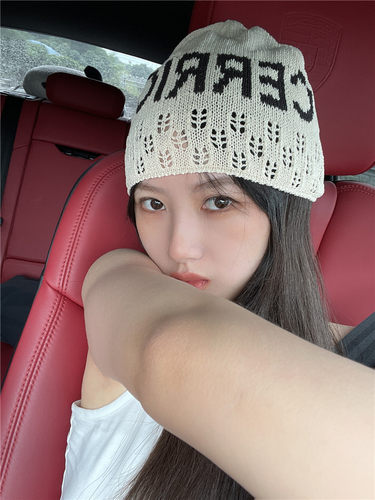 cerric薄款针织印瓜皮帽gimhye