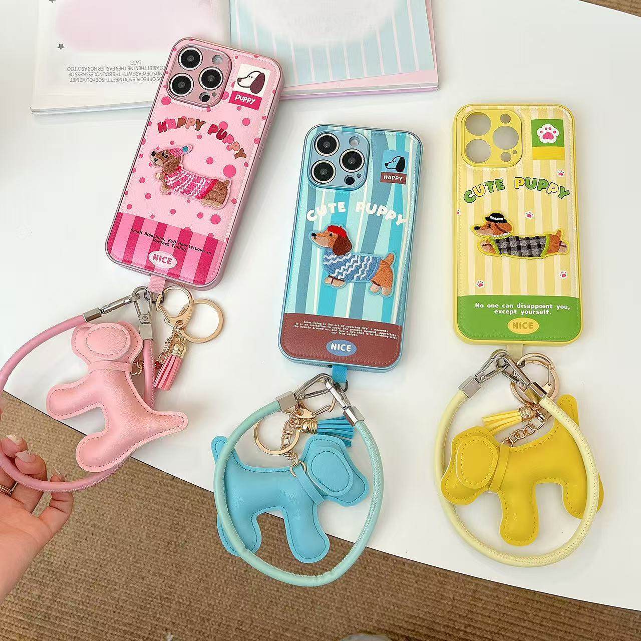 适用于秋冬全包皮质波点条纹狗苹果17promax手机壳iPhone14/13防摔15/16pro,3C数码配件,手机保护套/壳,淘宝优惠券,粉丝福利购,淘宝优惠卷