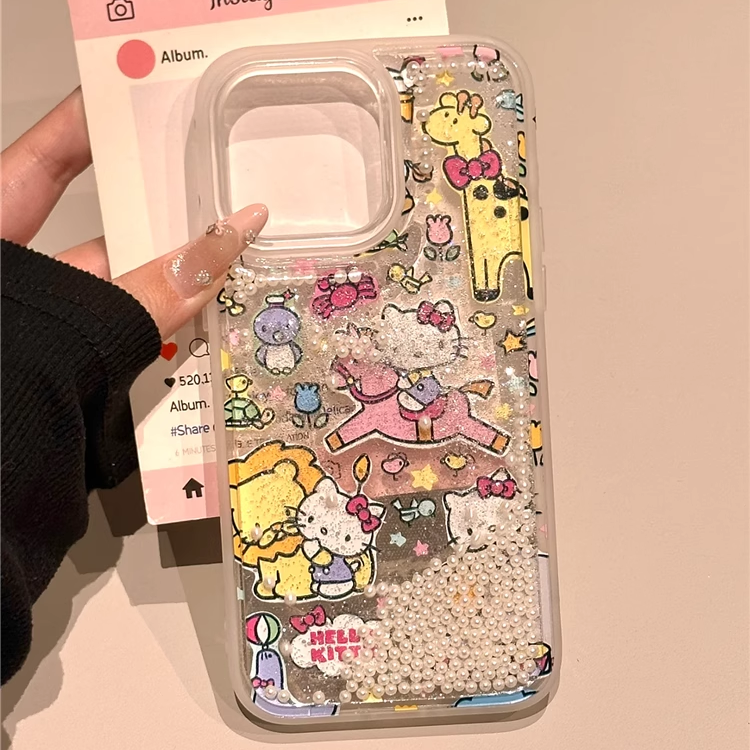 韩系ins风 满屏动物凯蒂猫插画适用于15promax新款创意壳14pro手机保护套iPhone16promax网红男女款全包边潮,3C数码配件,手机保护套/壳,淘宝优惠券,粉丝福利购,淘宝优惠卷