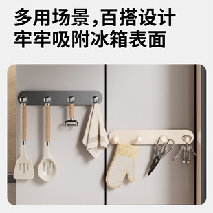 磁吸门后挂钩免打孔一排入户玄关防盗门挂衣钩挂衣架钥匙包包收纳