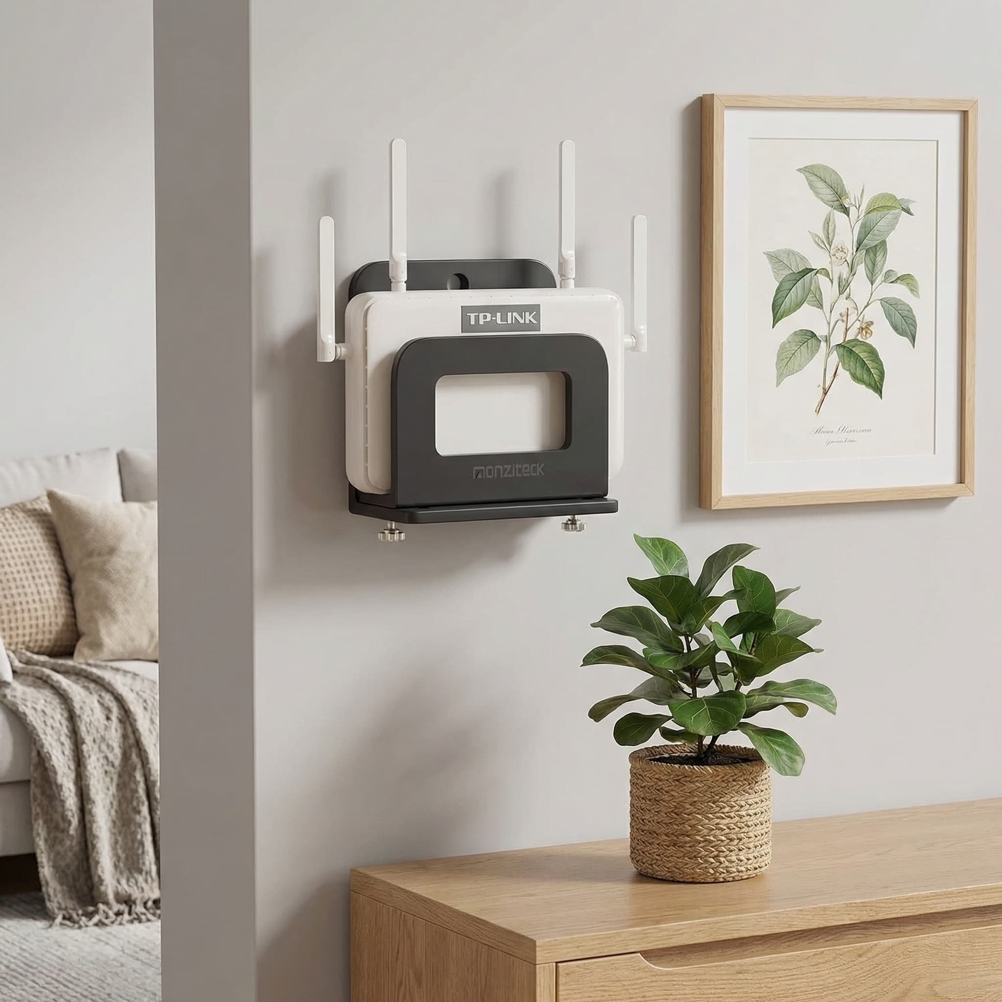 上墙路由器收纳盒子机顶盒壁挂式固定器支撑托架放置物架现代简约,收纳整理,整理架/置物架/收纳架,淘宝优惠券,粉丝福利购,淘宝优惠卷