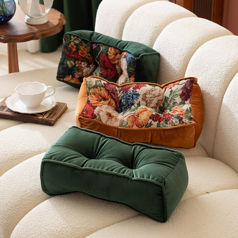 异形抱枕腰靠含芯颈椎枕复古